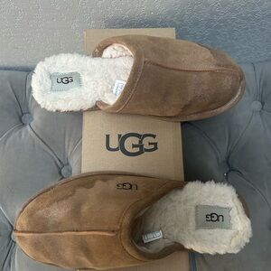 UGG Tan Suede Slip-On Slippers